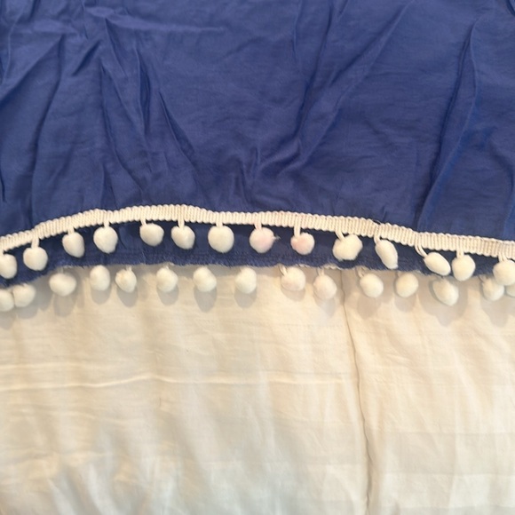 Blue and white embroidered swimwear coverup size large. - Picture 4 of 6